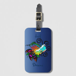 Surfer Dude Cartoon Luggage Tag