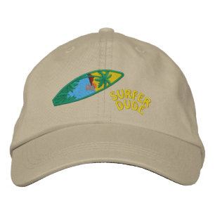 Surfer Dude Embroidered Cap