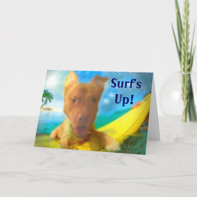 Surfer Dude Greeting Card (Front)