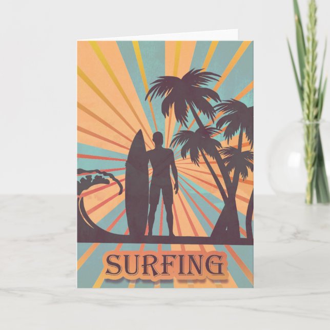 Surfer Dude Greeting Card (Front)