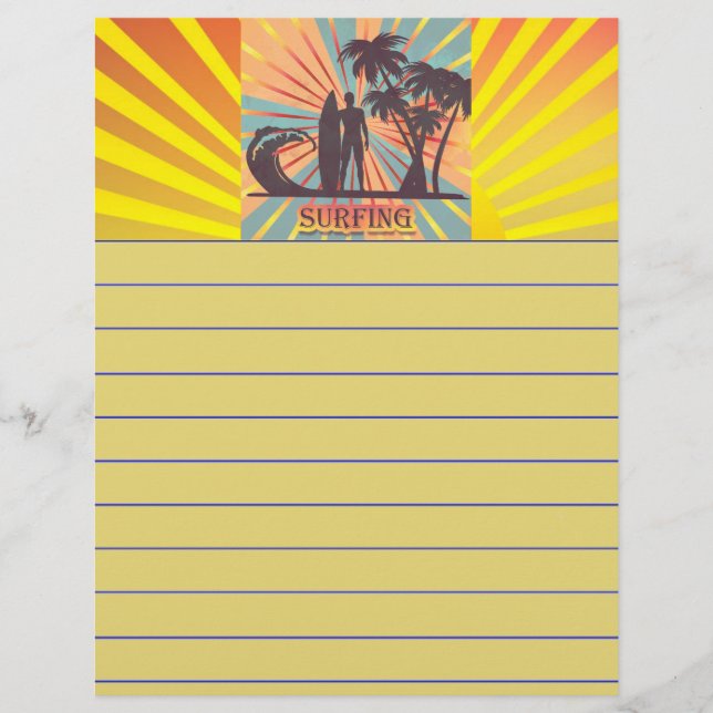 Surfer Dude Stationery (Front)