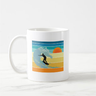 Surfer Dude Vintage Sunset Coffee Mug