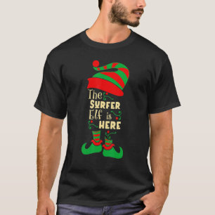 Surfer Elf Christmas Matching Family Christmas T-Shirt