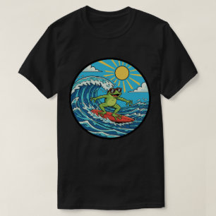 Surfer Frog - Catching a Wave T-Shirt