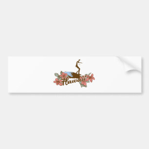 surfer girl beach hawaii surf hawaiian bumper sticker