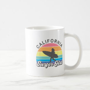 Surfer Girl California Surfing Surf Beach Women Cu Coffee Mug