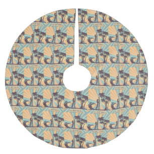 Surfer Girl Christmas Tree Skirt