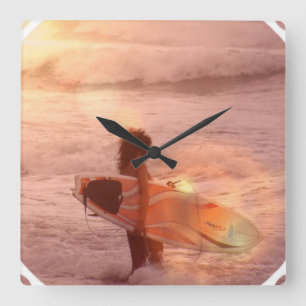 Surfer Girl Clock