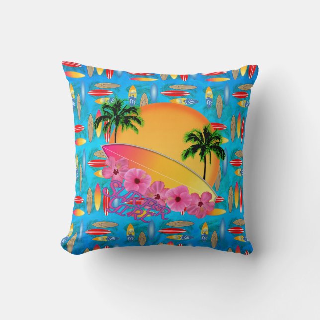Surfer Girl Cushion (Front)