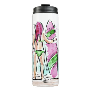 Surfer Girl Custom Name tumbler
