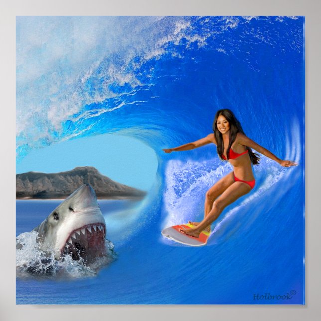 SURFER GIRL ESCAPES POSTER (Front)