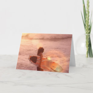 Surfer Girl Greeting Card