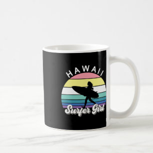 Surfer Girl Hawaii Vintage Hawaiian Surfing Surf B Coffee Mug