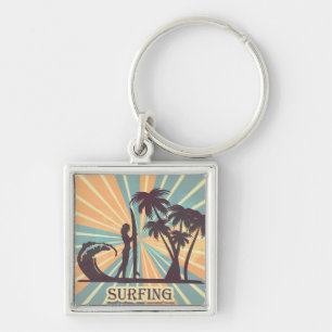 Surfer Girl Key Ring