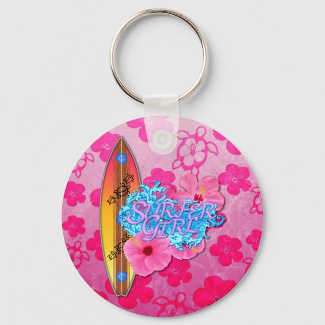 Surfer Girl Key Ring (Front)