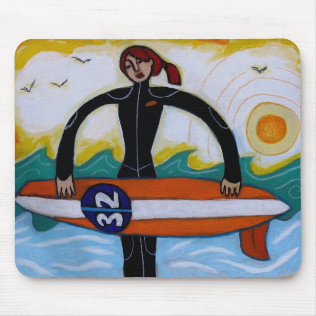 Surfer Girl mousepad (Front)