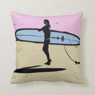 Surfer girl pillow, Copyright Karen J Williams Cushion