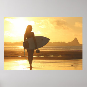 Surfer girl poster