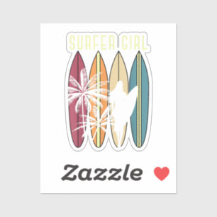 Surfer Girl Surfboard Surfing Women Girls Surf Oce