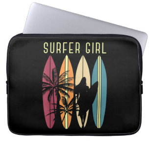 Surfer Girl Surfboard Surfing Women Girls Surf Oce Laptop Sleeve