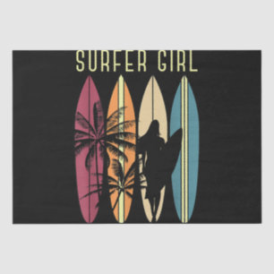 Surfer Girl Surfboard Surfing Women Girls Surf Oce Tissue Paper