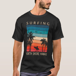 Surfer Girl Surfing North Shore Hawaii Hawaiian Is T-Shirt