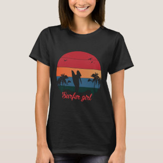 Surfer girl t-shirt design