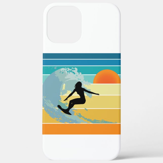 Surfer Girl Vintage Sunset Case-Mate iPhone Case (Back)