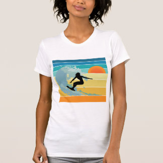 Surfer Girl Vintage Sunset T-Shirt