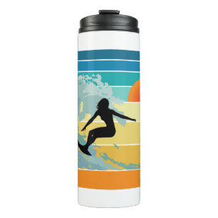 Surfer Girl Vintage Sunset Thermal Tumbler