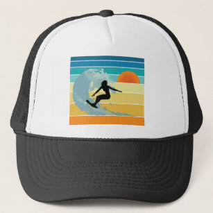 Surfer Girl Vintage Sunset Trucker Hat
