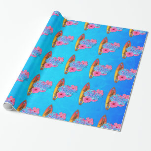 Surfer Girl Wrapping Paper