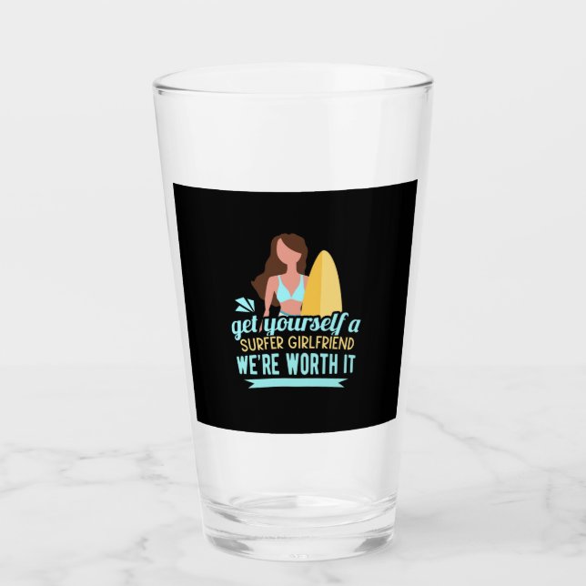 Surfer Girlfriend Glass (Front)