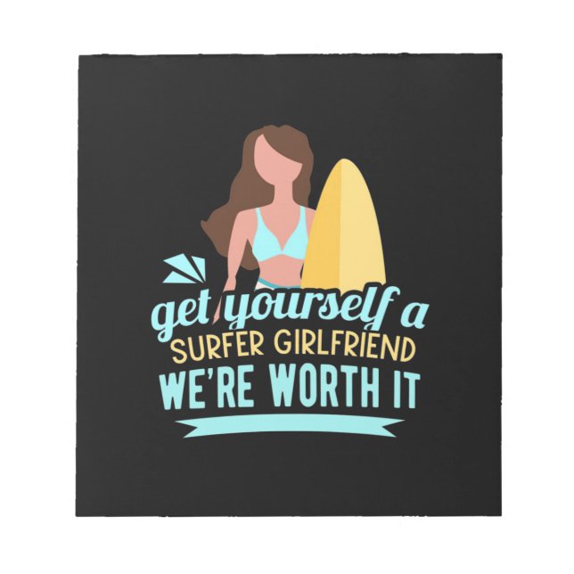Surfer Girlfriend Notepad (Front)