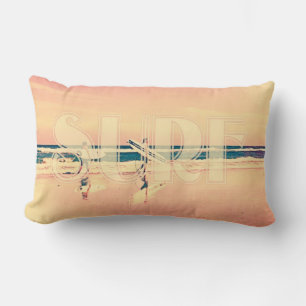 Surfer Girls Art Lumbar Cushion