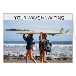 Surfer girls waiting