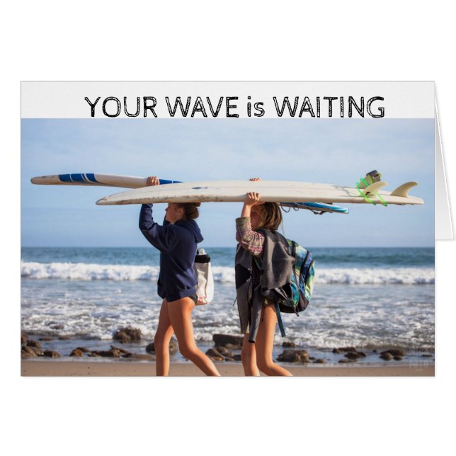 Surfer girls waiting (Front Horizontal)
