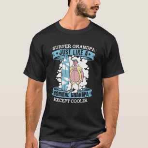 Surfer Grandfather Waves Surfrider Surfing Grandpa T-Shirt