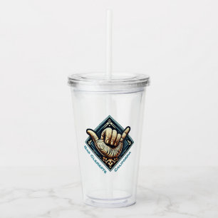 Surfer Hand Symbol Acrylic Tumbler