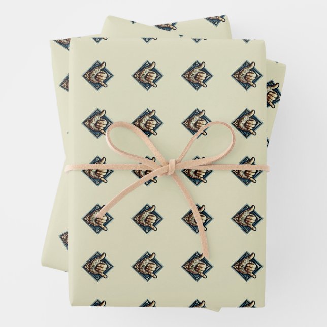 Surfer Hand Symbol- Wrapping Paper Sheet (In situ)
