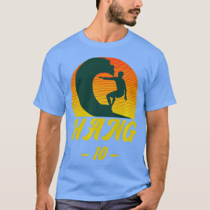 Surfer Hang 10 Surf Design   T-Shirt