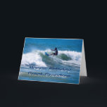 Surfer Happy Birthday Great-Grandson Card<br><div class="desc">Your great-grandson is an awesome dude! You can customise the text on the inside of the card.</div>