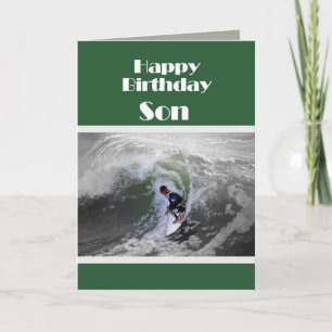 Surfer Happy Birthday Son Card