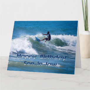 Surfer Happy Birthday Son-in-Law Card