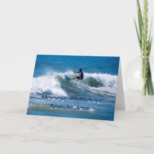 Surfer Happy Birthday Son-in-Law Card