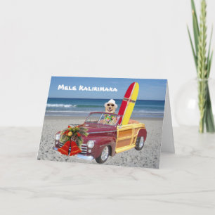 Surfer/Hawaiian Christmas Holiday Card