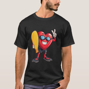 Surfer Heart Surfing Beach Vacation Men Boys Kids T-Shirt