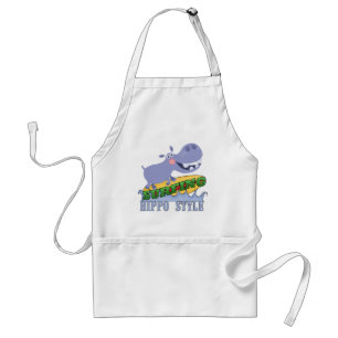 Surfer Hippopotamus Standard Apron