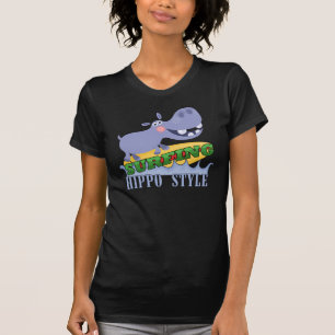 Surfer Hippopotamus T-Shirt