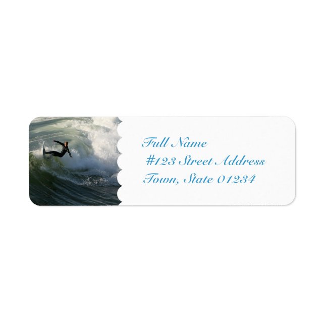 Surfer in a Wetsuit Mailing Labels (Front)